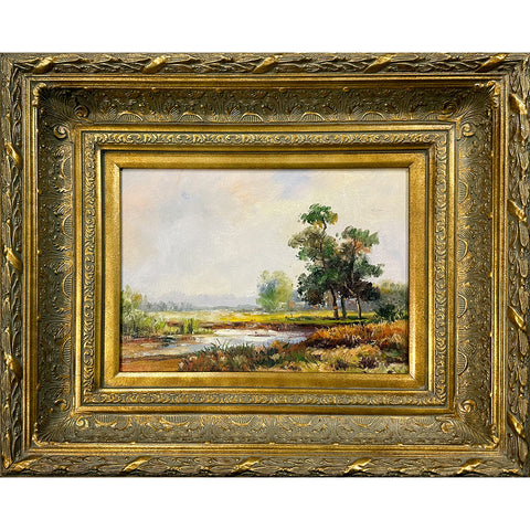 Oil on Canvas Lake Landscape Decorative Painting