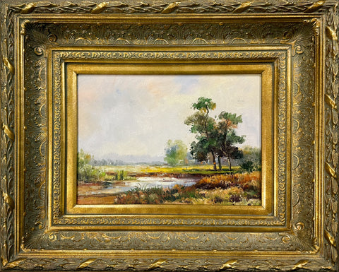 Oil on Canvas Lake Landscape Decorative Painting