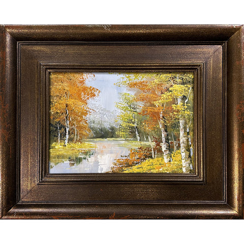 Oil on Canvas Autumn Landscape Decorative Painting