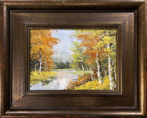 Oil on Canvas Autumn Landscape Decorative Painting