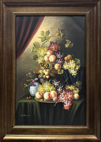 M. Francie Oil on Canvas Still Life Decorative Painting