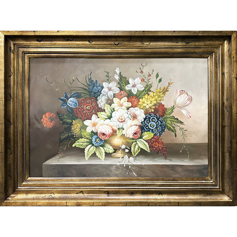 Oil on Canvas Floral Still Life Decorative Painting