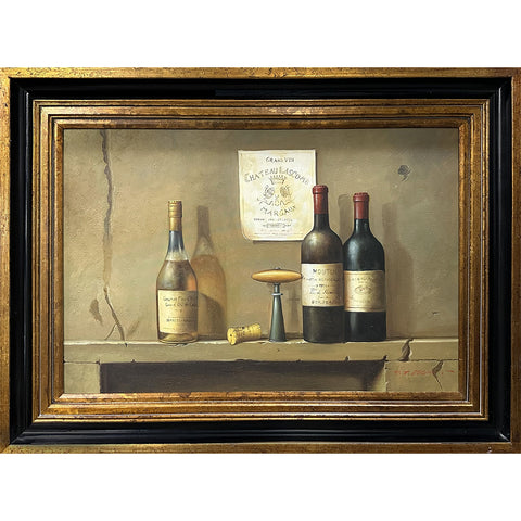 Oil on Canvas Wines Still Life Decorative Painting