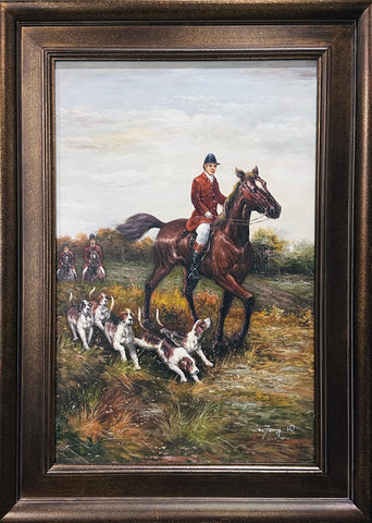 Oil on Canvas Horseman Decorative Painting