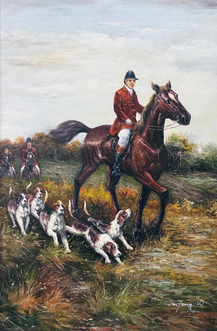 Oil on Canvas Horseman Decorative Painting