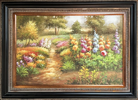 Oil on Canvas Floral Landscape Decorative Painting