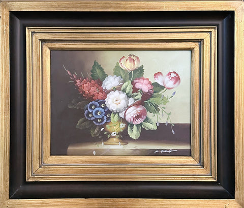 Oil on Canvas Floral Still Life Decorative Painting