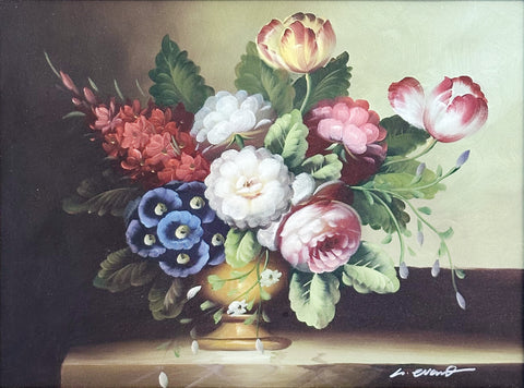 Oil on Canvas Floral Still Life Decorative Painting