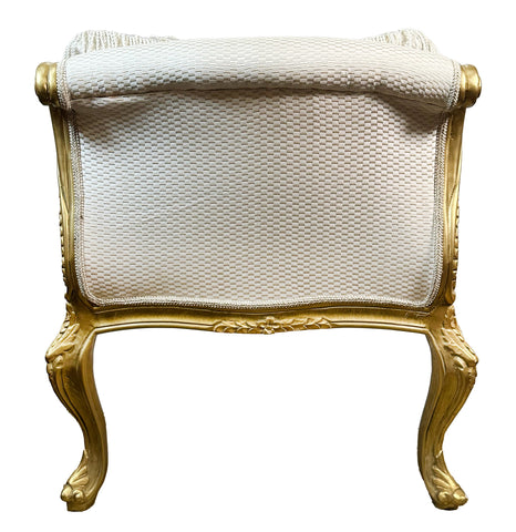 Antique Finish Long Bench Gold Leaf