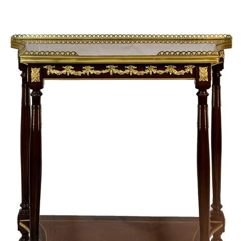 Console 4 Legs Inlay Finish with Brass