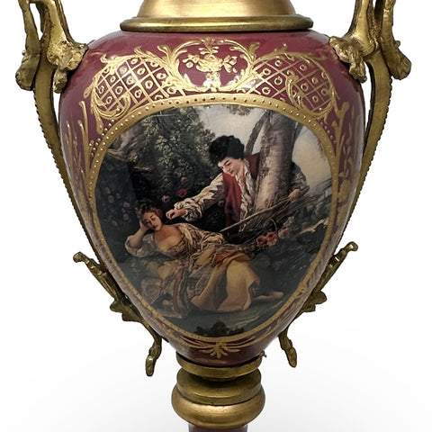 Porcelain Vase with Brass