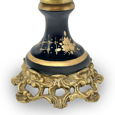 Porcelain Centerpiece with Brass