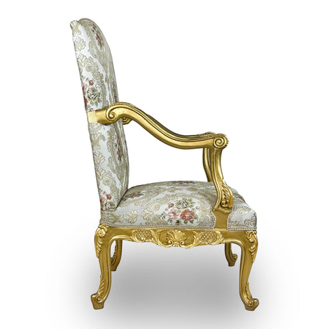 Antique Finish 2 Accent Chairs Gold Leaf