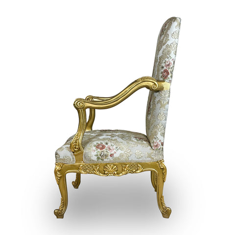 Antique Finish 2 Accent Chairs Gold Leaf