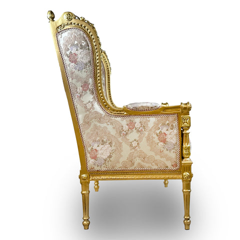 Antique Finish Settee Gold Leaf