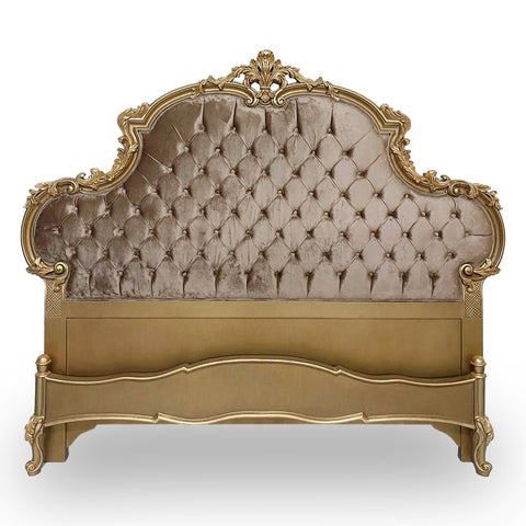 Kingsize Bed Gold Leaf Antique Finish